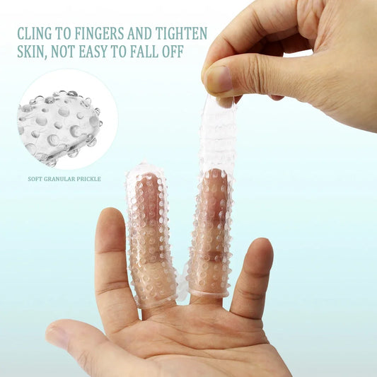 1PCS Double Finger Sleeve Adult Sex Toys for Women Vaginal Massager Female Masturbator G-spot Clitoris Stimulator