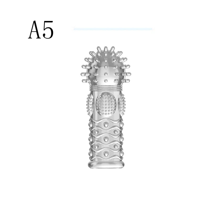 1PCS Double Finger Sleeve Adult Sex Toys for Women Vaginal Massager Female Masturbator G-spot Clitoris Stimulator
