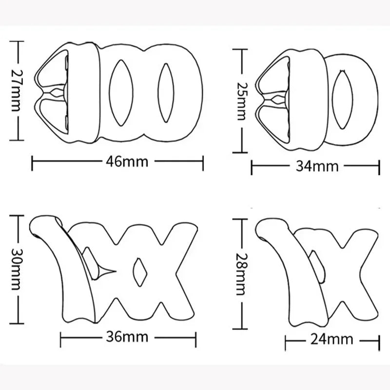 2PCS Transparent Male Foreskin Corrector Resistance Ring Delay Ejaculation Penis Rings Sex Toys for Men Daily/Night Cock Ring