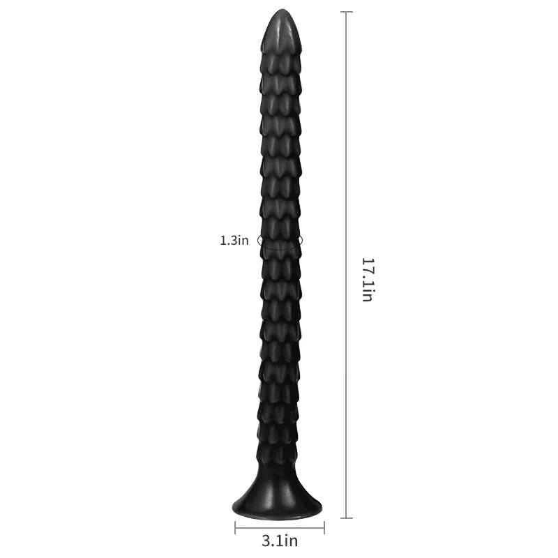 43/33CM Extral Long Anal Plug Dragon Scales Anal Beads with Suction Cup Prostate Massager Buttplug Long Dildos Anus Sex Toys