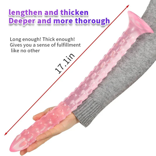 43/33CM Extral Long Anal Plug Dragon Scales Anal Beads with Suction Cup Prostate Massager Buttplug Long Dildos Anus Sex Toys