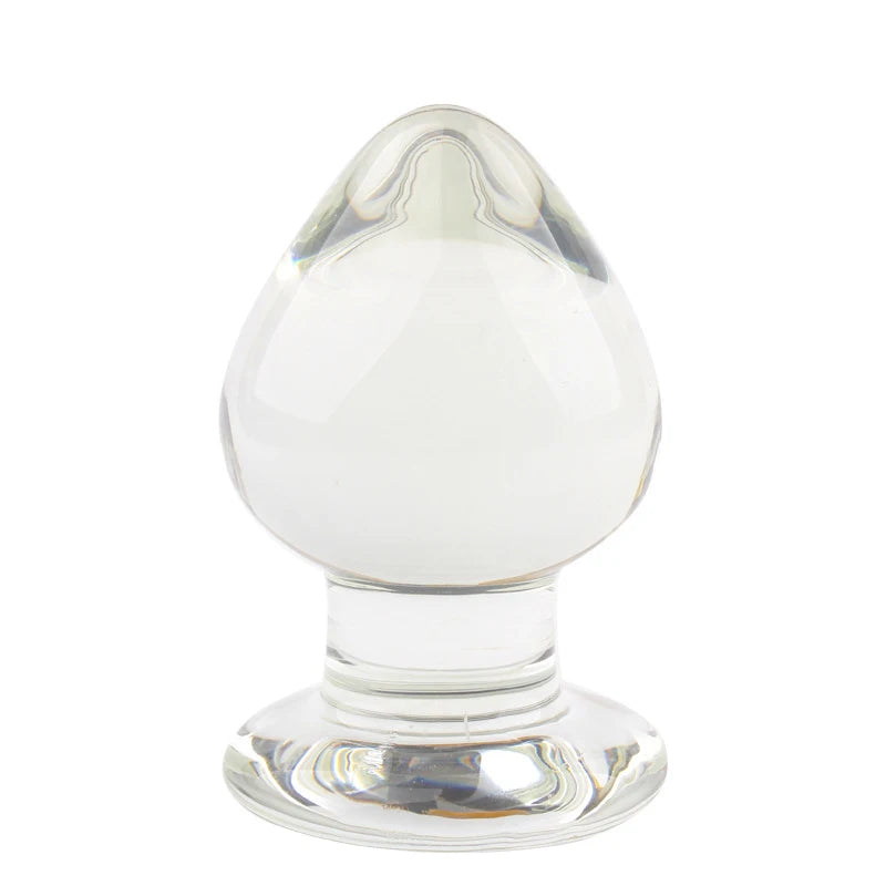 55mm Gold Big Glass Anal Plug Huge Anal Balls Fist Butt Plug Glass Prostate Massage Dilatador Anal Sex Toys for Women Men