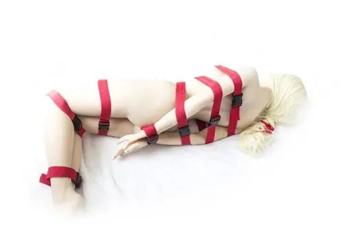 7pcs Nylon Slave Cuffs Body Harness Restraints Straps Bondage Belts Fantasy BDSM Rope Adult Sex Toys for Men Women