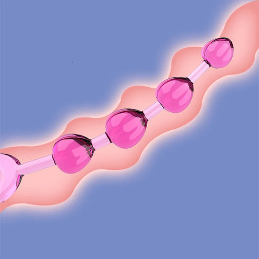 Anal Stimulator Ball Beads Butt Plug Masturbation Crystal Sex Toy for Beginners Man Women Couples Anus Masturbator Massager