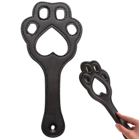 BDSM Sexy Cat Claw Shape Hollow Leather Whip Adult Beat Submissive Slave Flirting Clap Spanking Paddle Couple SM Sex Toy Game
