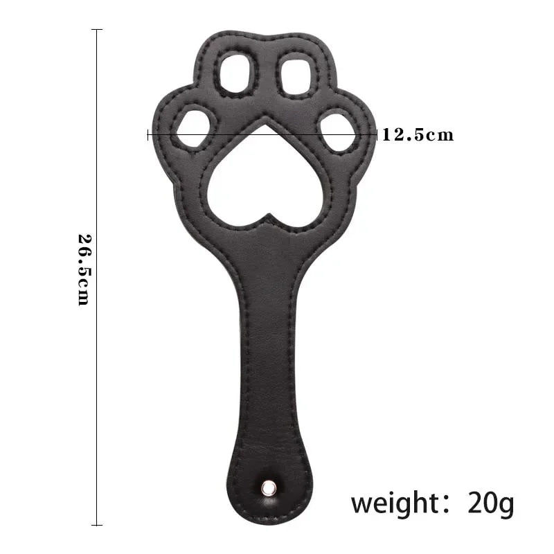 BDSM Sexy Cat Claw Shape Hollow Leather Whip Adult Beat Submissive Slave Flirting Clap Spanking Paddle Couple SM Sex Toy Game