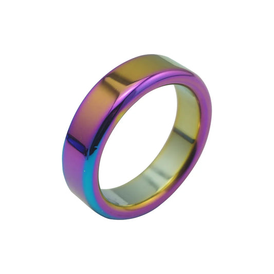 Dia 38,41,44,47,50,55mm for choose Slave HEAVY DUTY rainbow penis cock ring metal delay ejaculation sex toy