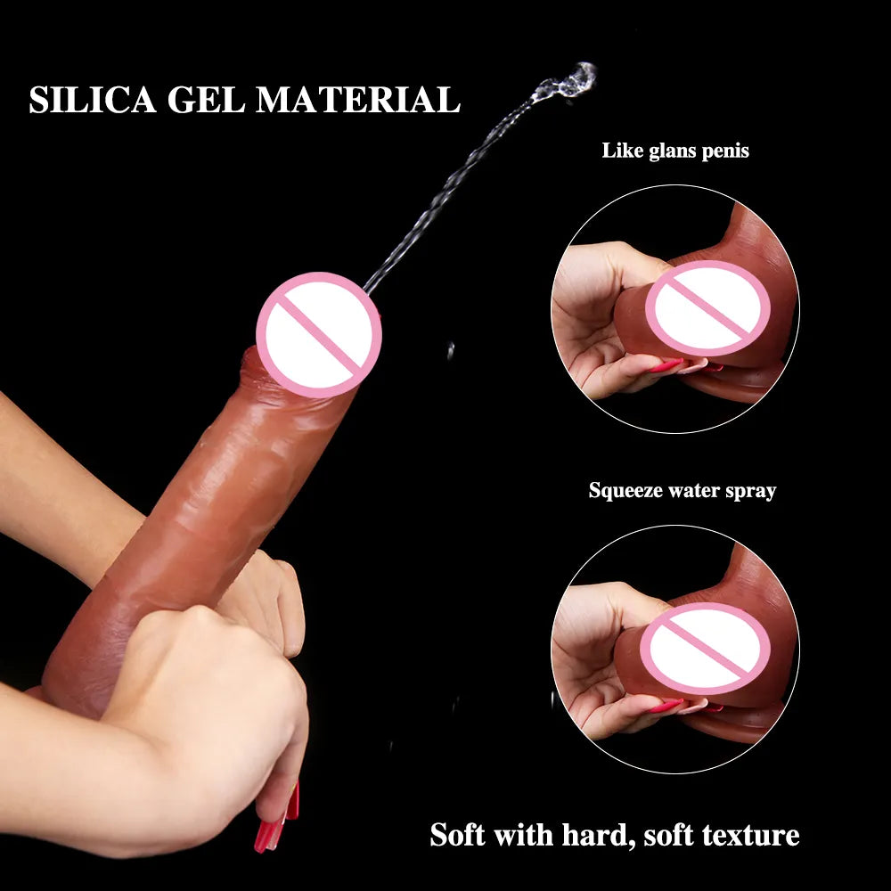 Soft Realistic Dildo Realistic Penis Ejaculating Dick – GXLOCK Store