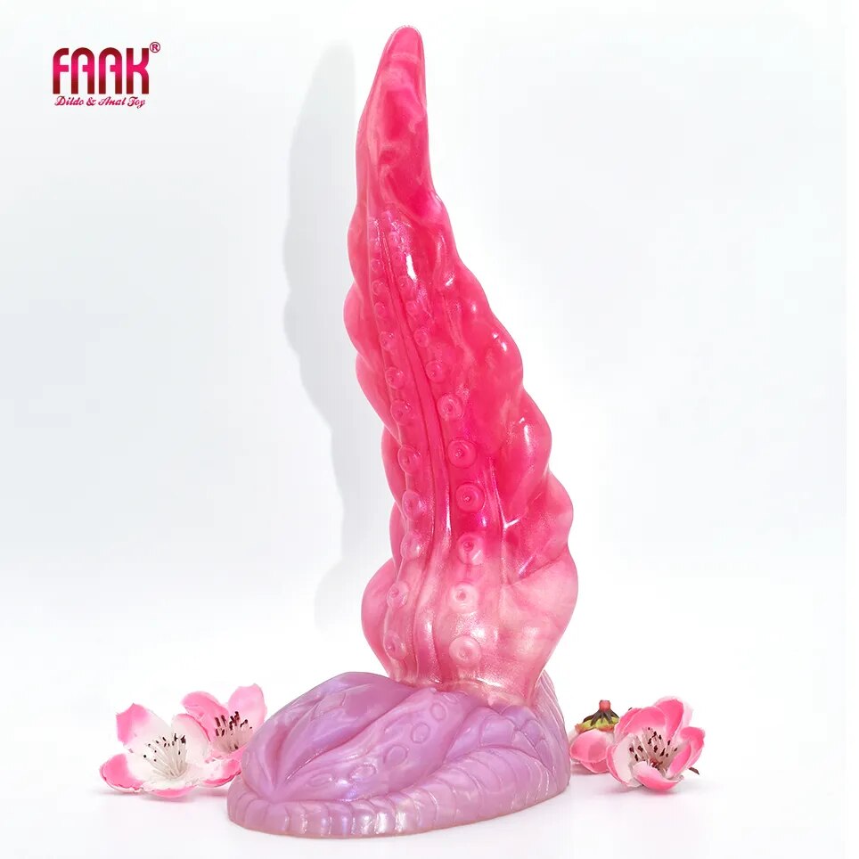 FAAK New Curved Butt Plug Silicone Horse Dog Knot Dildo With Sucker Se