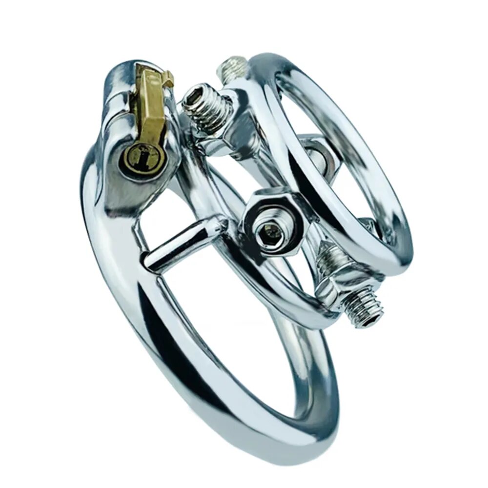 Screw Penis Sleeve Ring Spiked Chastity Device