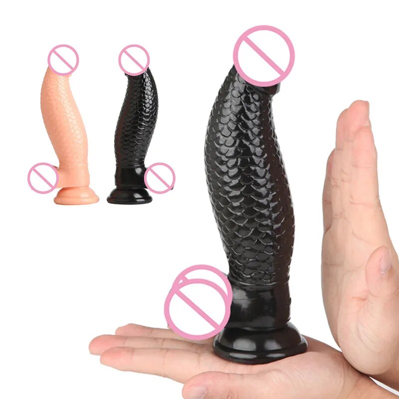 dildo with a fish hook in it Fish Scale Animal Dildo With Suction Cup Adult Sex Toys For Women Dild – GXLOCK Store