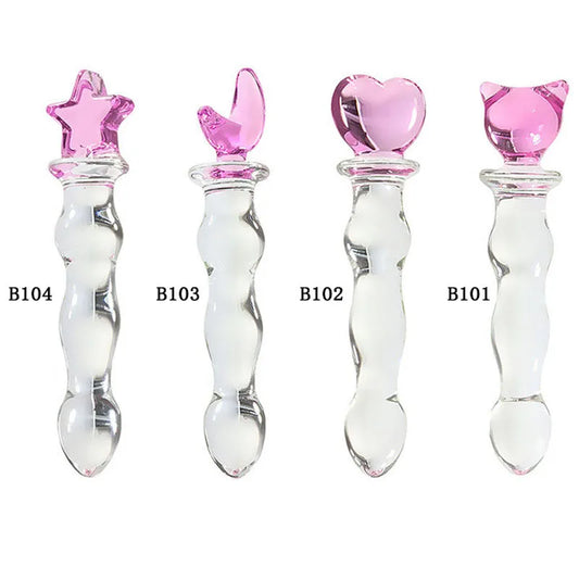 Glass Dildo for Women Sex Toys Anal Beads Dildo Big Anal Plug Gay Sex Toys for Woman Anal Dilator Glass Buttplug