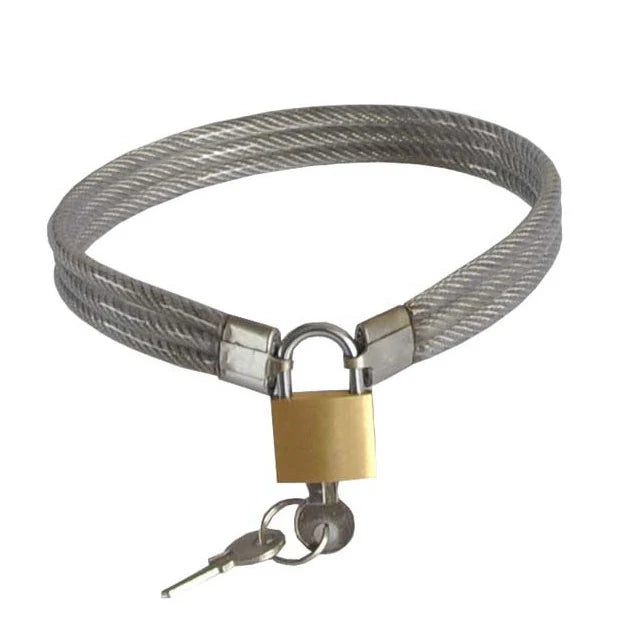 Stainless Steel Wire Slave Neck Ring Women Size Quality Metal Collar Restraint Bondage Lockable Adult BDSM Sex Toy