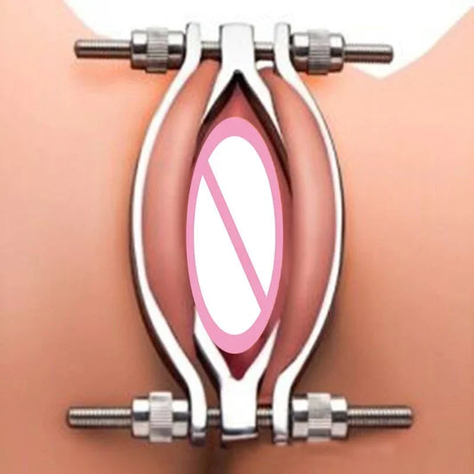 Labia Spreader Strap with Clamp Clip Onto Clitoris Spread Pussy Open Vagina Stimulator BDSM Bondage Nipple Sucker Sex Toys Slave