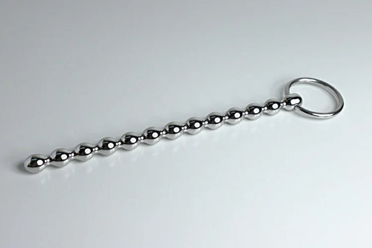Large size stainless steel urethral beads plug penis dilator cock probe insert sex toys A632
