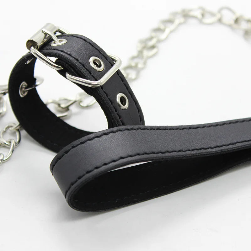 Leather Cock Penis Ring,Ball Stretcher Leash Sack Pull Tug,Sex Toys For Couples