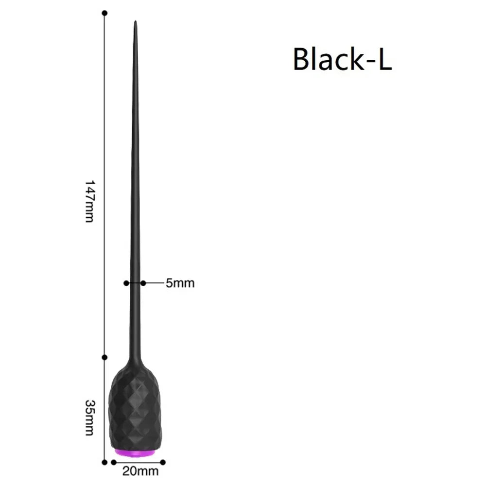Long Urethral Catheter Vibrator Penis Plug Vibrating Urethra Sound Dilator Prostate Massager Male Masturbator Sex Toys For Men