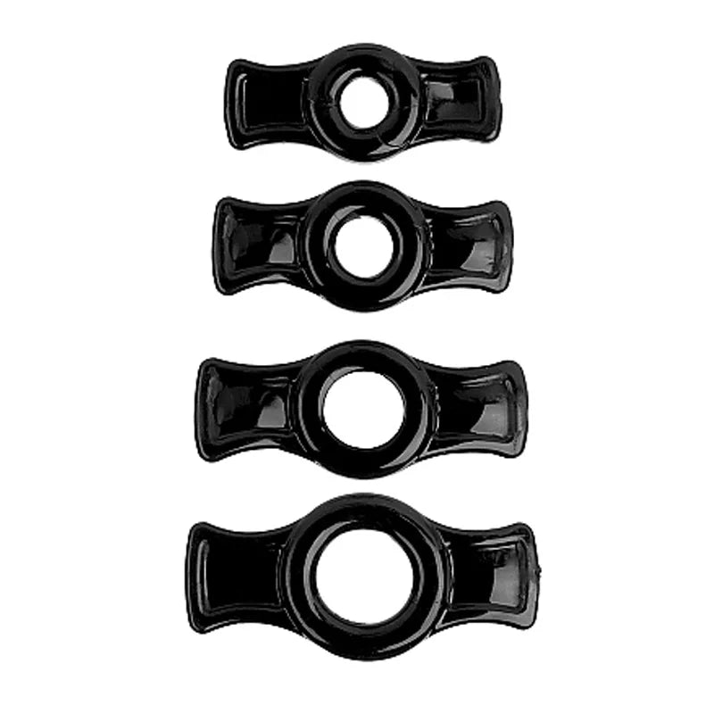 Male 4pcs 1 set Penis lock Cock Ring Bondage Penis Erection Ring Delay Ejaculation Enlargement Ball Stretcher Sex Toy Man