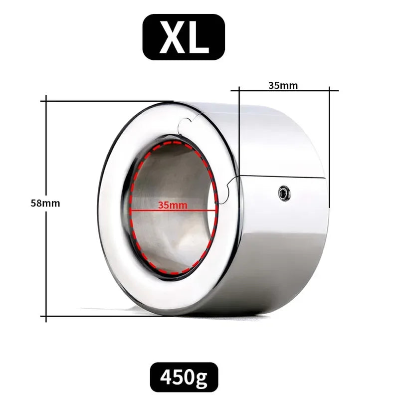 Male Rings Penis Lock Cock Ring Metal Penis Sex Toys For Men Ball Stretcher Delay Stainless Steel Penis Rings Scrotal Restraint