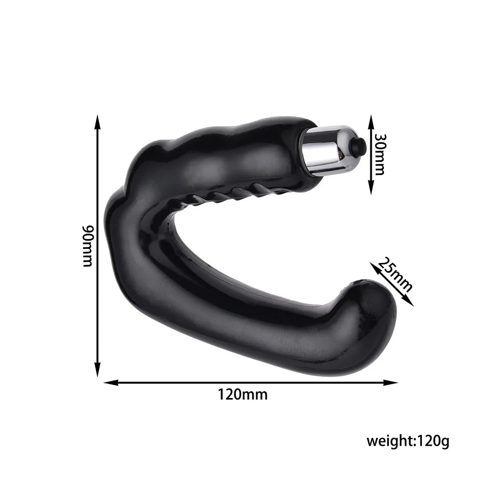 Male Sex C-type Prostate Massager Vibration Rear Court Anal Plug Masturbation Device Adult Products SM Finger Anus Sex Toy 18+