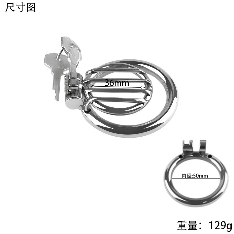 Male Stainless steel UltraShort Chastity Device Cage With Lock Cock Penis Cage Ring Husband Loyalty Bondage Sex Toys For Men Gay