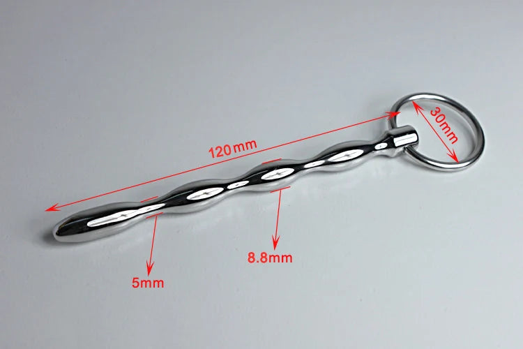 Male masturbation vibrating stainless steel urethral plug penis probe sex toy for men A624