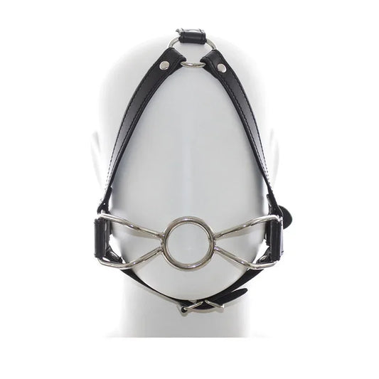 Manyjoy Mouth Gag Head Harness Restraints Tools Spider Shape Metal O Ring Mouth Gag Bondage Erotic Sex Toys Adult Games BDSM