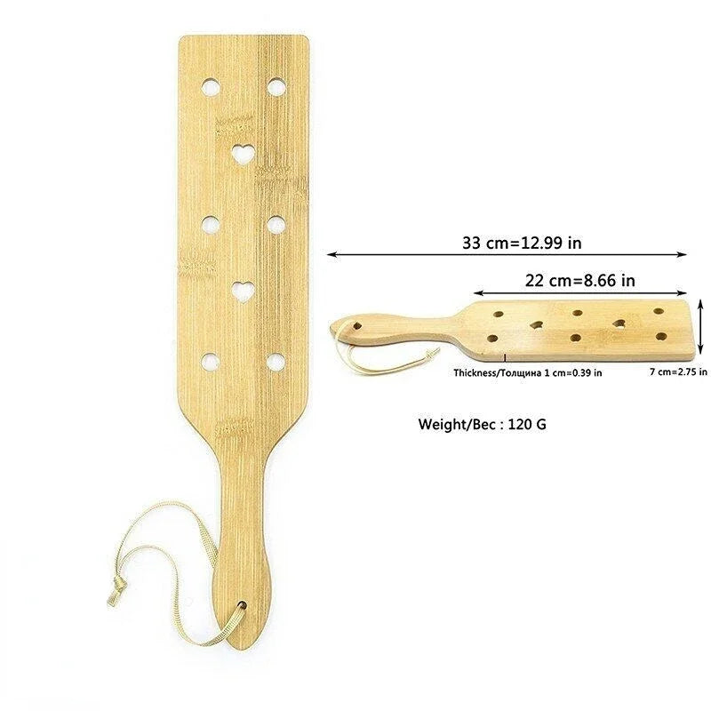 Manyjoy Wooden Handle PU Leather Paddle Restraint Whip Spanking Novelty Sex Toys for Couples Fantasy Palm Clap Paddle Adult Game