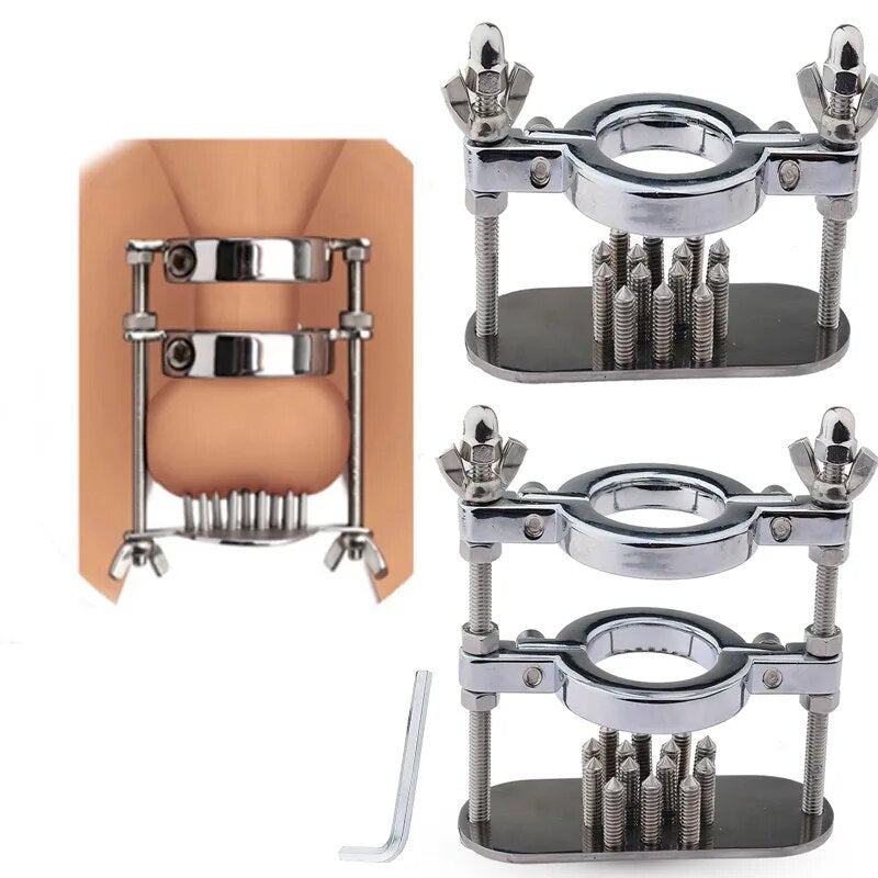 Metal Spike Scrotum Stretcher Ball Clamp GXLOCK Store Metal Spike Scrotum Stretcher Ball Clamp GXLOCK Store