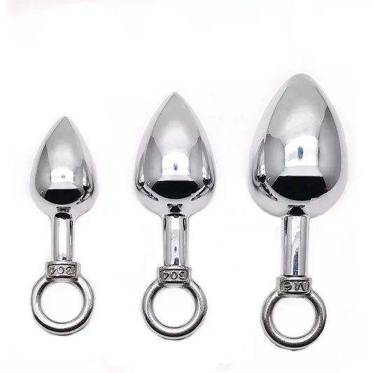 Metal Ring Anal Plug Sex Toys Butt Plug Prostage Masturbator Dildo