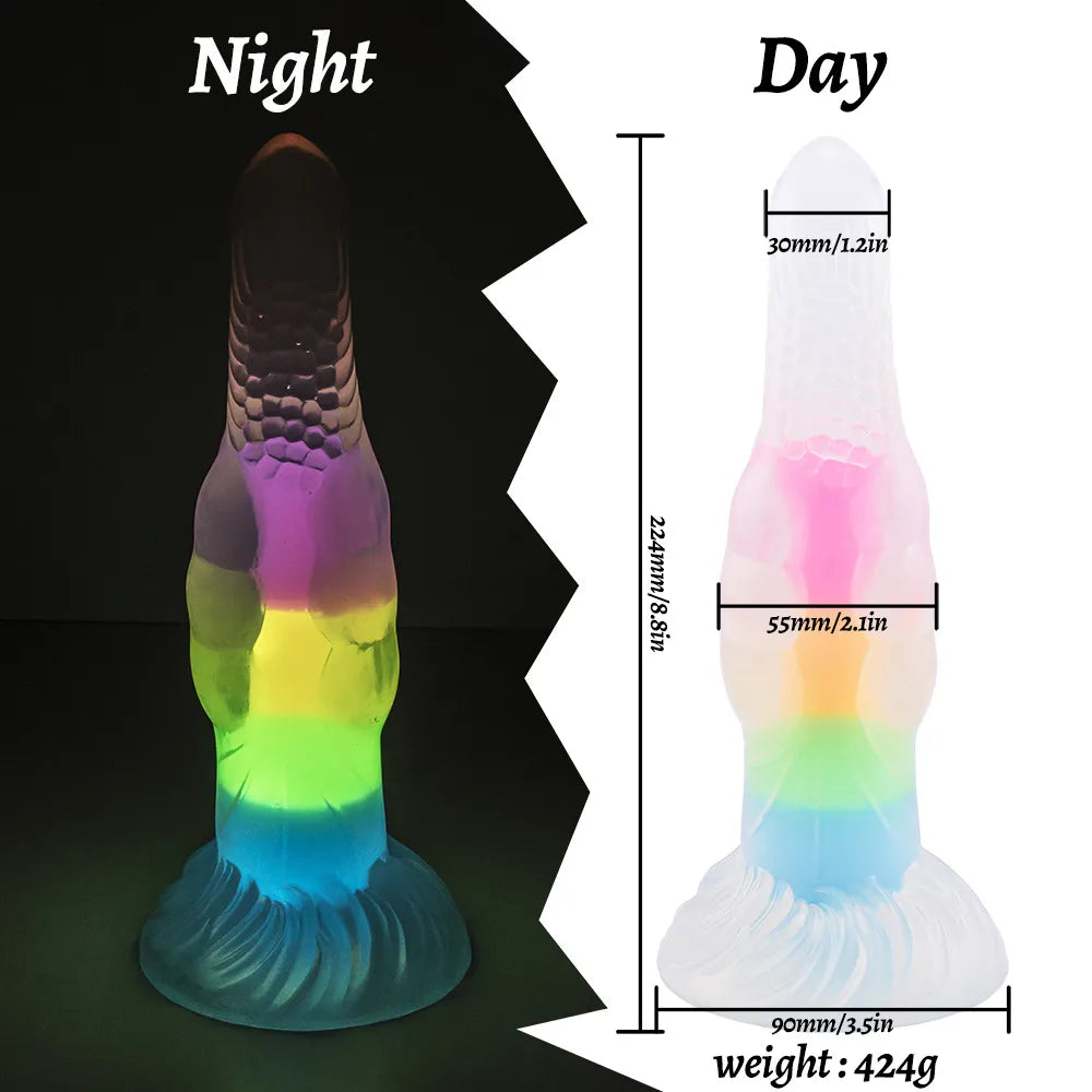Luminous Anal Monster Suction Cup Dildo