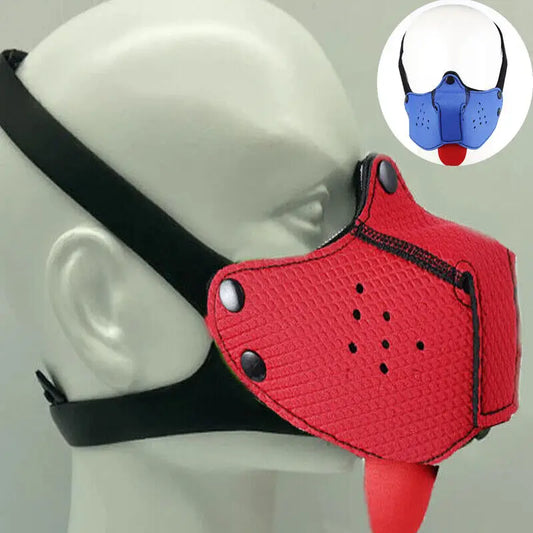 New Sexy Half Face Dog Rubber Hood Mask with Detachable Nose Bondage for Women BDSM Puppy Play Mask Flirt Erotic Products