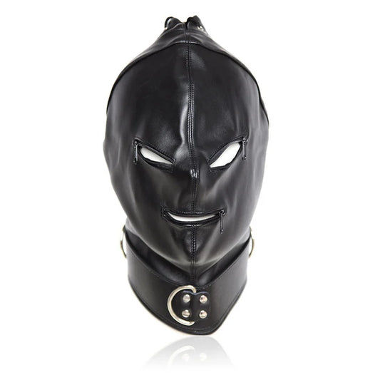 PU Leather Gimp Mask BDSM Sex Toy for Couple Harness Restraints Gay Bondage Hood Headgear Exotic Accessorie Adult Game