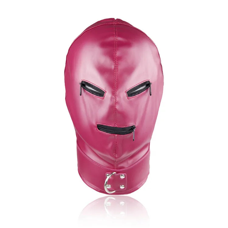 PU Leather Gimp Mask BDSM Sex Toy for Couple Harness Restraints Gay Bondage Hood Headgear Exotic Accessorie Adult Game