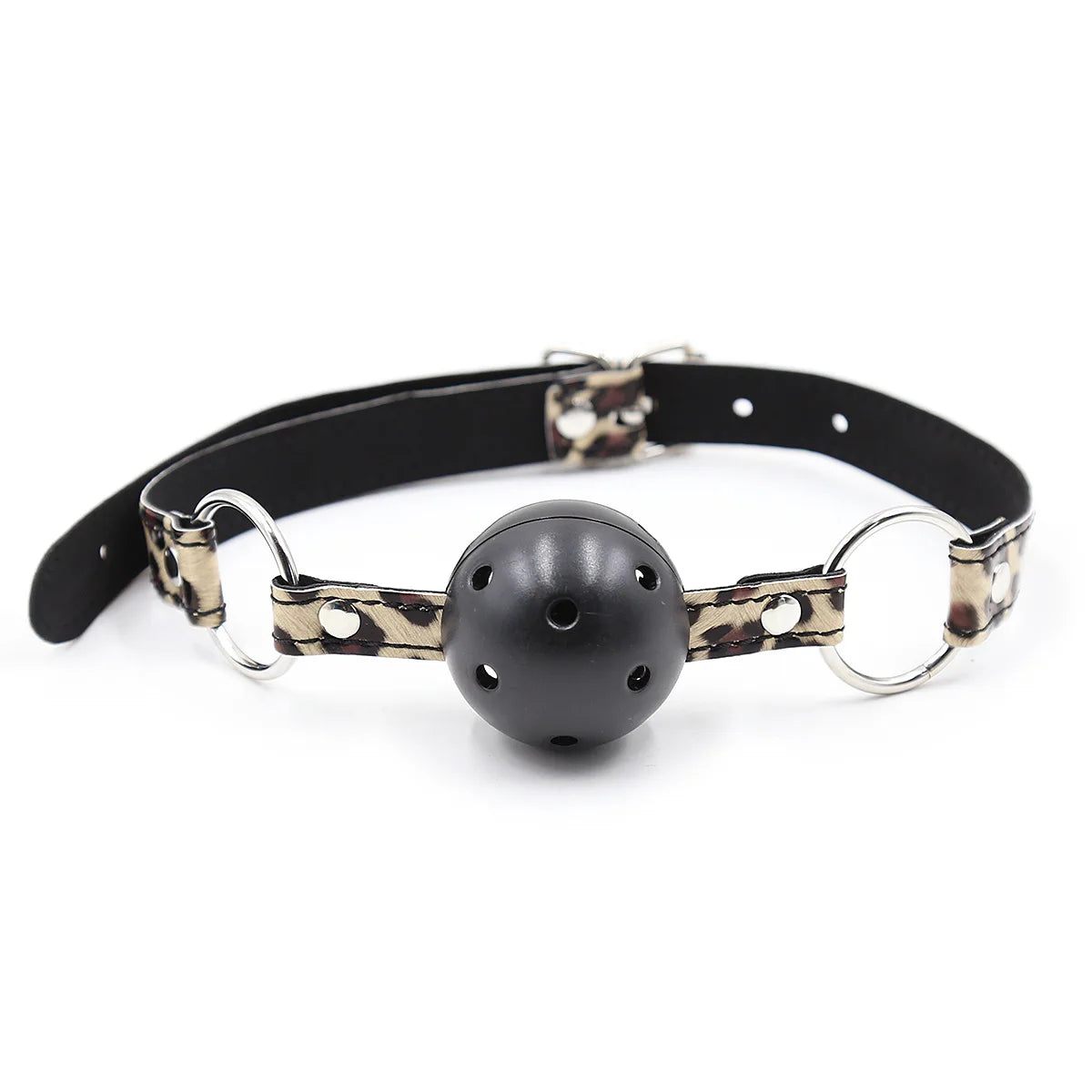 PU Leather Open Mouth Ball Gag Sex Bondage Exotic Accessories Oral Sex Products for Couple Multi Colors SM Sex Toys