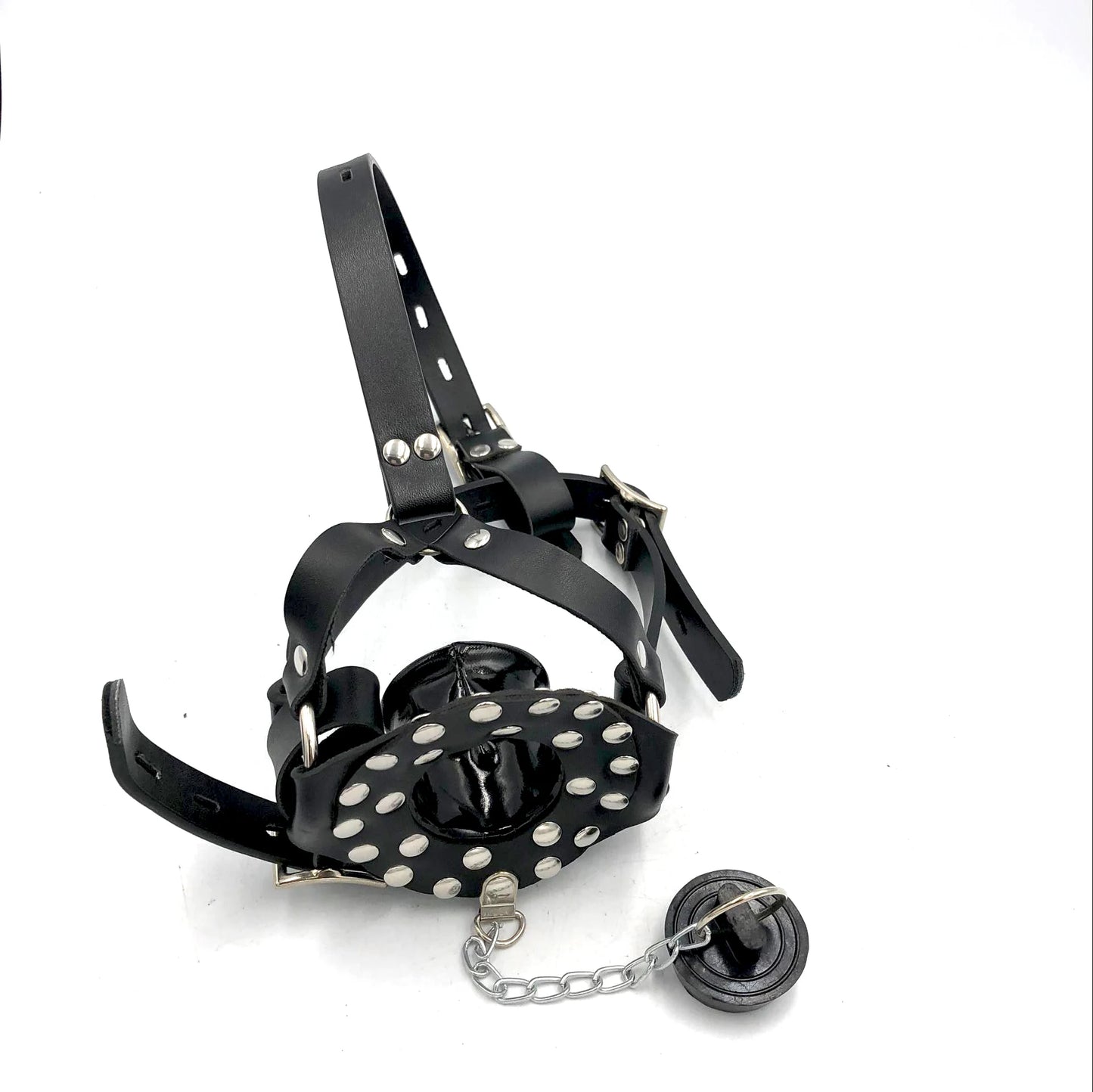 PU Leather Open Mouth Gag with Cover BDSM Slave Adult Game Erotic Sex Toy Bed Restraint Sex Products for Couples S&M Tool