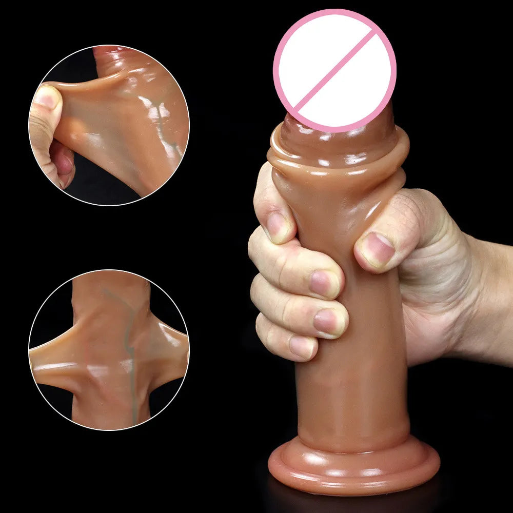 Realistic Dildo Soft Sliding Foreskin Huge Big Penis – GXLOCK Store