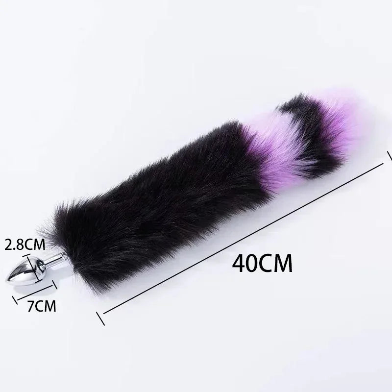 Anal Sex Toys Fox Tail Butt Plug Set With Hairpin Anal Kit Anal Butplug Tail Prostate Massager Plug BDSM Couples Cosplay