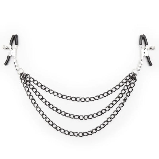 Sexy Flirt Nipple Clamp Labia Breast Nipples Clamps with Chain Clips Stimulator SM Sex Toys for Couple Slave Breast Clips
