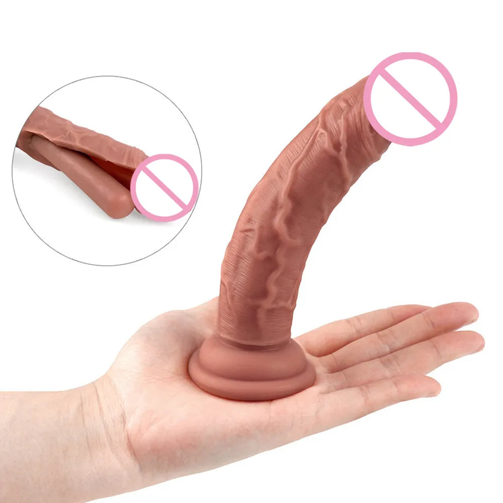 Skin Feeling Realistic Dildo Soft Small Penis with Suction Cup Sex Toy GXLOCK Store Skin Feeling Realistic Dildo Soft Small Penis with Suction Cup Sex Toy GXLOCK Store