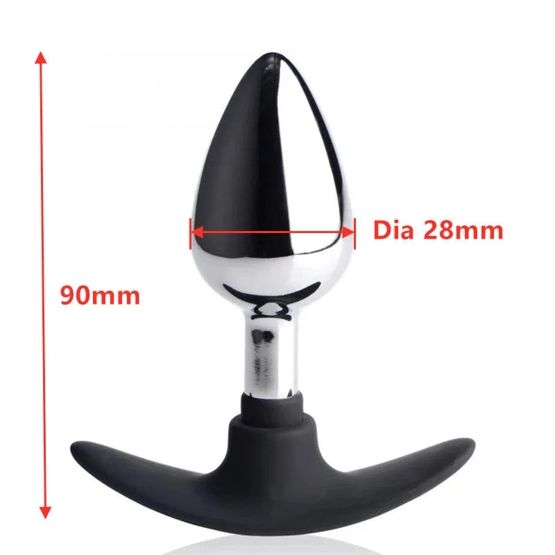 Stainless Steel Heavy Anal Beads Butt Plug Wearable Metal Anal Plug G Spot Dildo Insert Vagina Anus Dilator Sex Toy