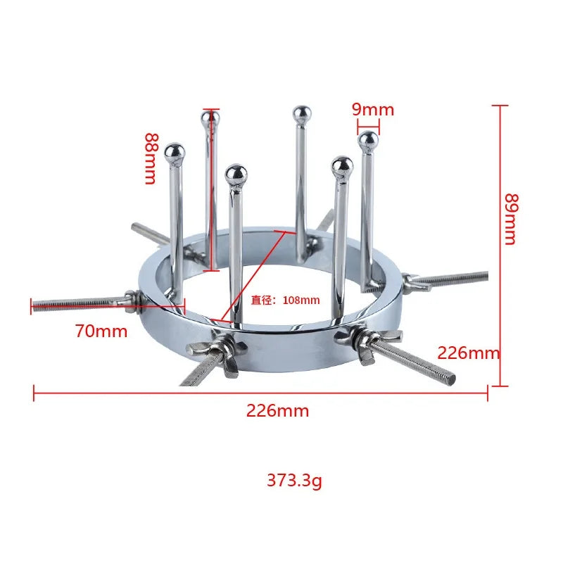 Stainless steel Metal Anal Plug hollow Spreader Vaginal Dilator Clamp Speculum Mirror Adjustable Size BDSM restraint Sex Toy