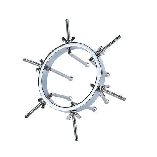 Stainless steel Metal Anal Plug hollow Spreader Vaginal Dilator Clamp Speculum Mirror Adjustable Size BDSM restraint Sex Toy