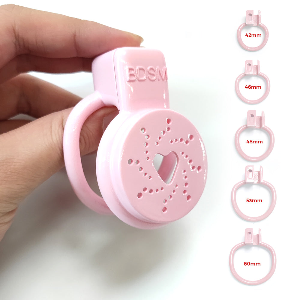 Pink Love Heart Cock Cage Ultra Small Chastity Devices GXLOCK Store Pink Love Heart Cock Cage Ultra Small Chastity Devices GXLOCK Store