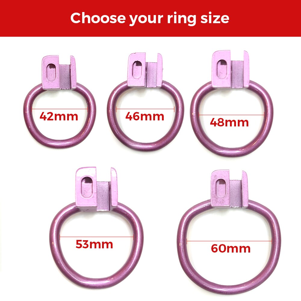 Small Reticular Sissy Purple Chastity Cage
