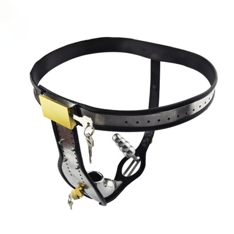 BDSM Stainless Steel Chastity Belt Anal Plug GXLOCK Store BDSM Stainless Steel Chastity Belt Anal Plug GXLOCK Store