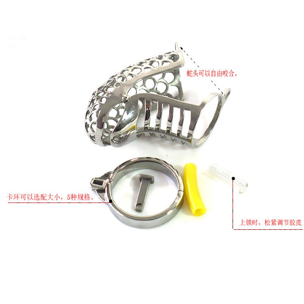 Snake Head BDSM Training Cock Cage