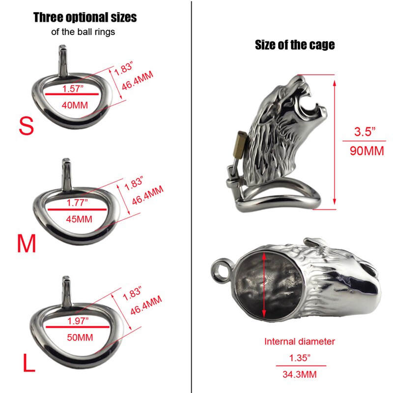 Panther Stainless steel Bondage Chastity Cage