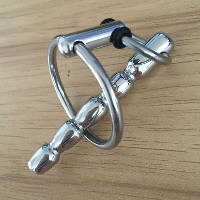 Stainless Steel Cock Ring Urethral Sound