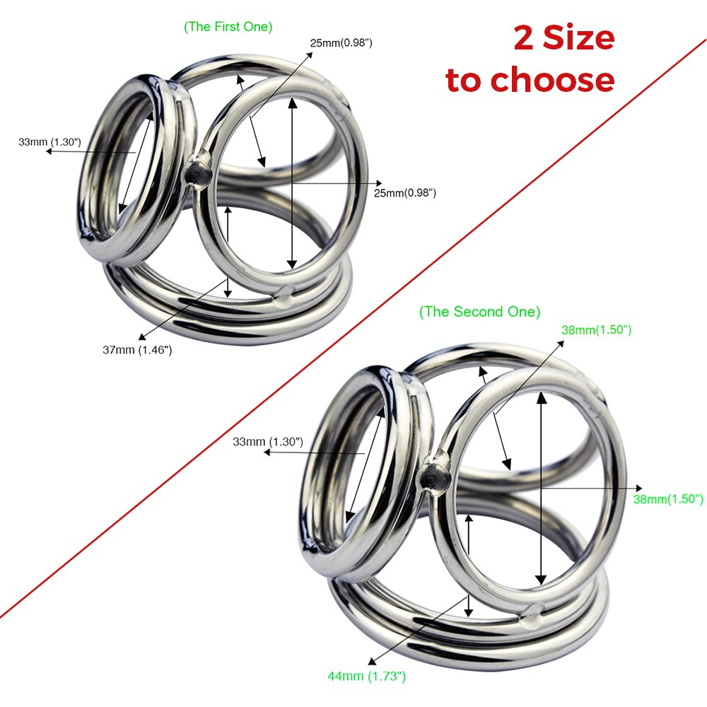 Stainless Steel Penis Cock Ring Lock